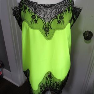 Lace cami neon green 💚